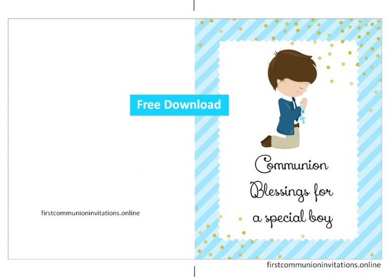 Free Printable First Communion - First Communion Cards For Boys 8 768x548 
