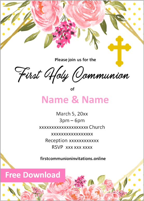 first communion invitations for twins