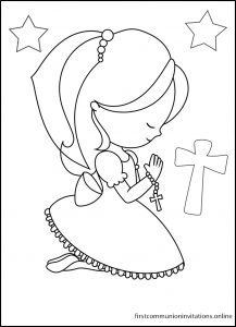 First Holy Communion Coloring Pages First Communion Invitations